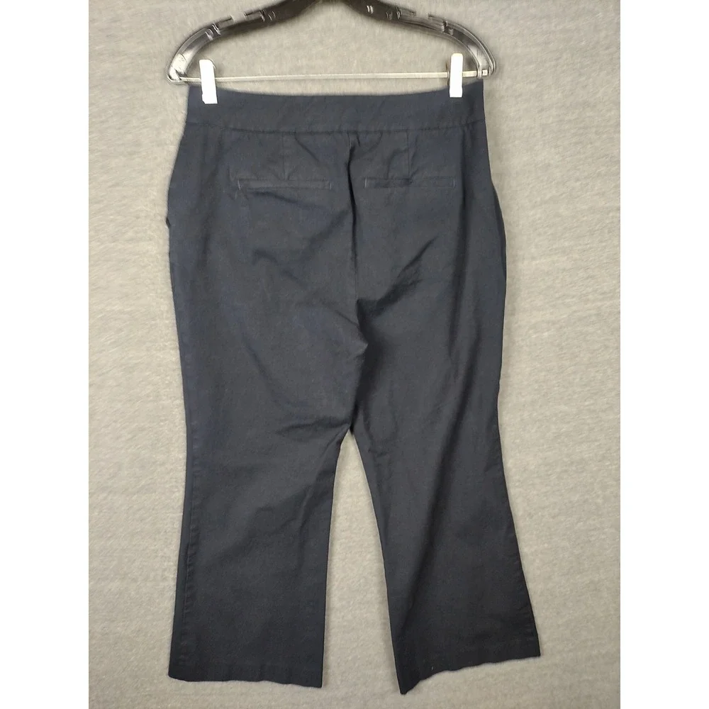 Banana Republic Pants Womens 10 Black Flare Casual Office Career Linen‎ Blend